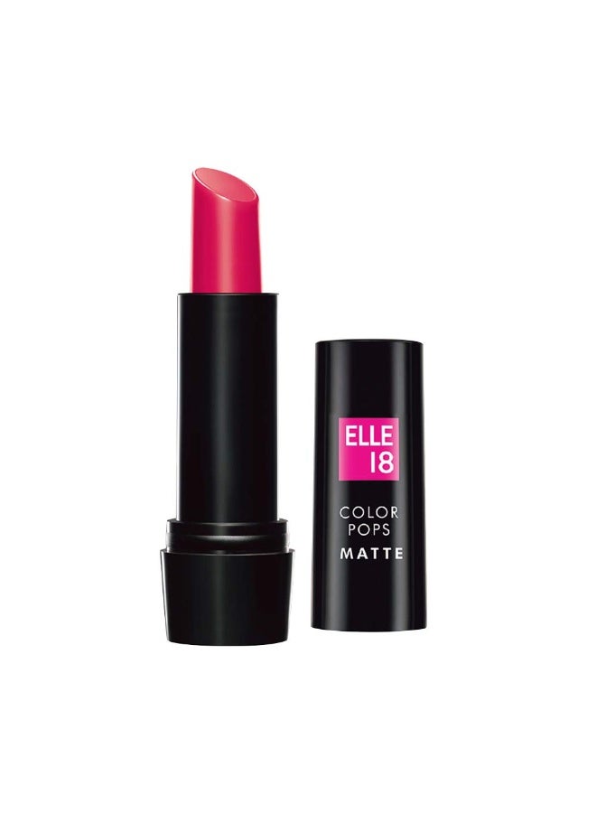 إل 18 أحمر شفاه Elle 18 Color Pop Matte Lip Color، R33، Code Red، 4.3 غرام وأحمر شفاه وردي داكن (مطفي) - Image 4